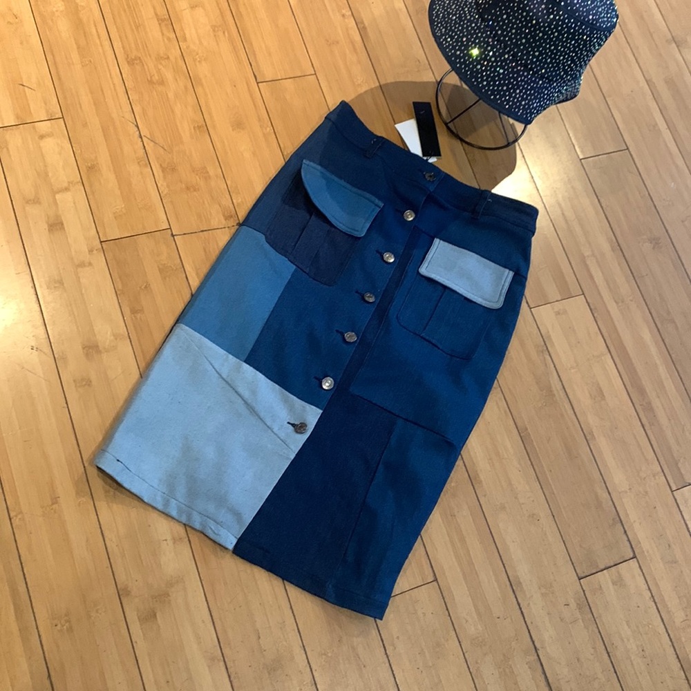 New Gracia denim patch skirt S32441